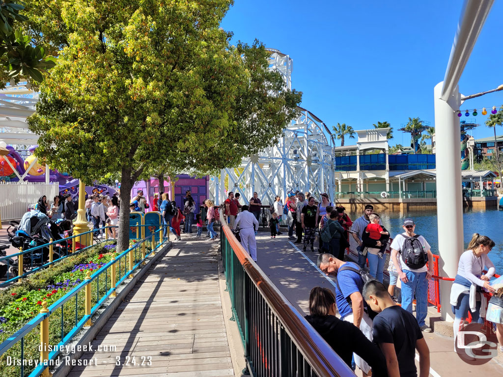 Thought about a spin on the Pal-A-Round but the queue was out into the walkway toward the Emotional Whirlwind