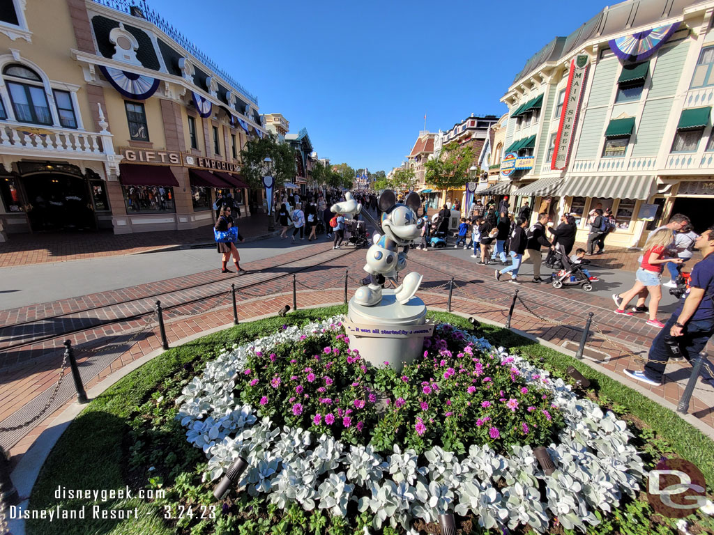 Mickey Mouse Disney 100 Statue in Town Square