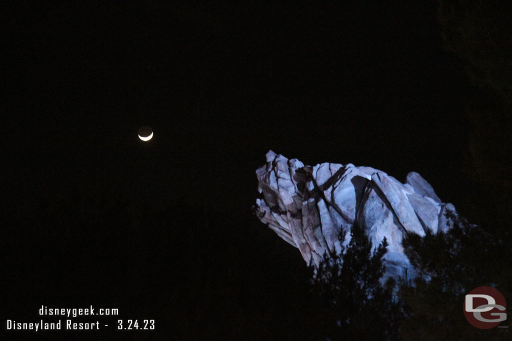 The moon above Grizzly Peak