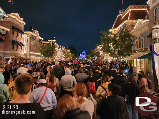 9:31pm - After World of Color made my way to Main Street USA for Wondrous Journeys.  Luckily the show was delayed a few minutes so I was able to find a spot.