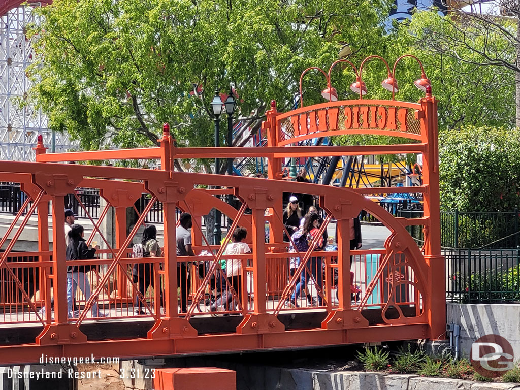 Interesting the Pacific Wharf sign stayed and was repainted. Guess sign replacement is another contractor.