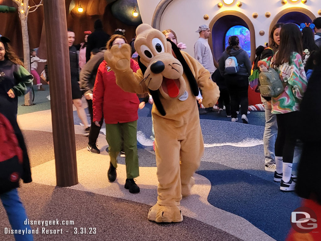 Pluto out for a stroll