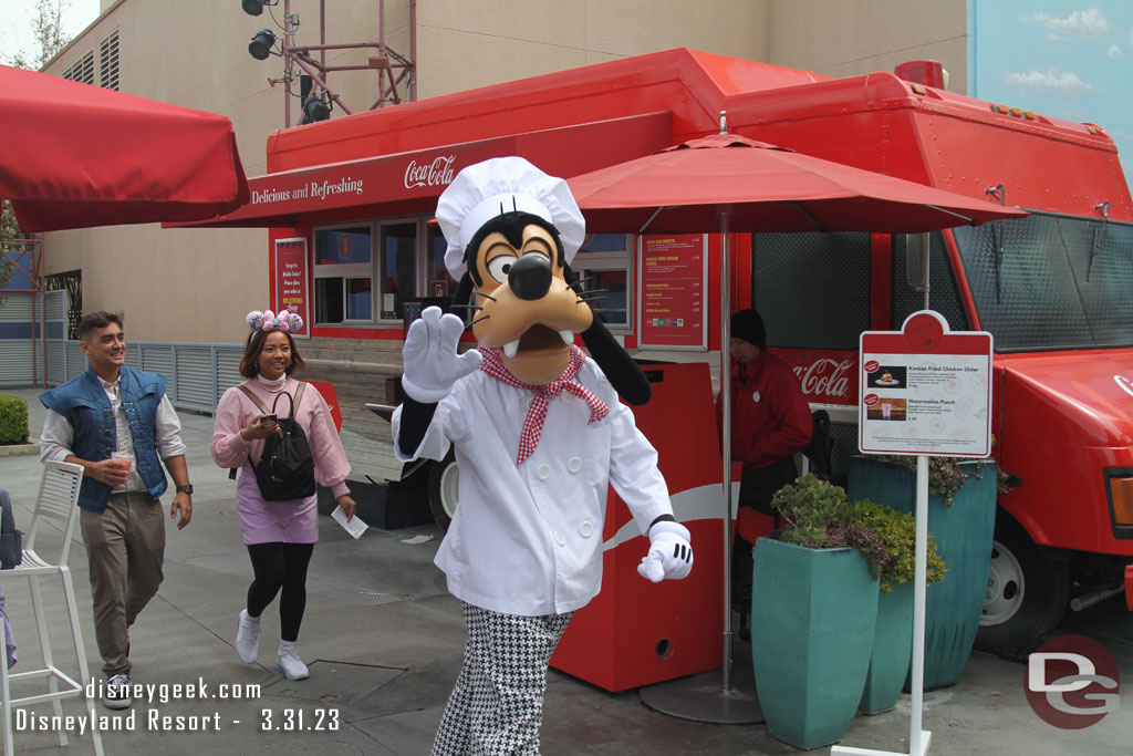 Chef Goofy on the move.