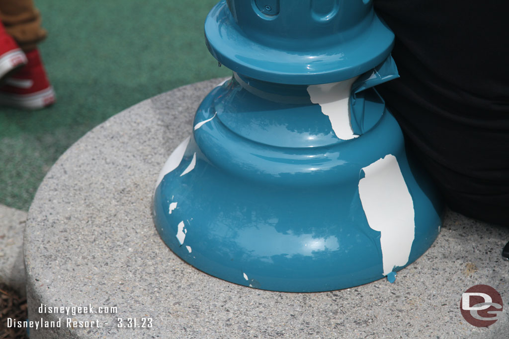 Paint was literally pealing off on several light posts.