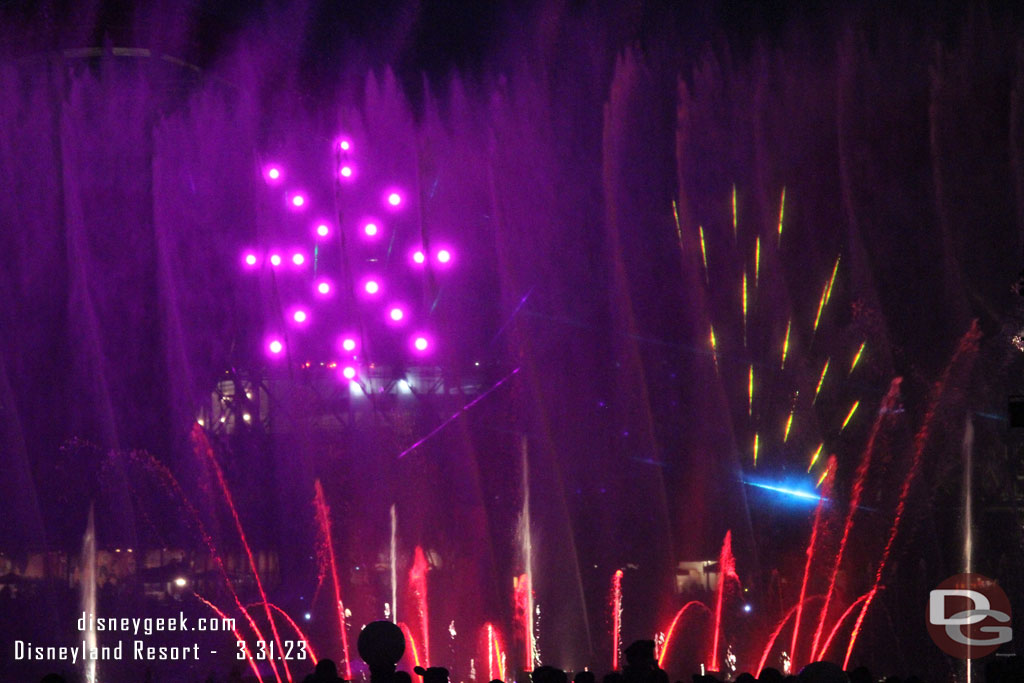 The use of the lights on the coaster for fireworks works well.