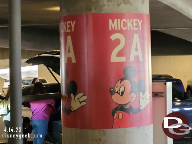 12:21pm - Drew a better park spot this time in the Mickey and Friends structure.