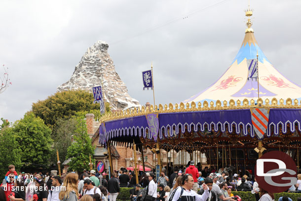 The queue canopy has not returned yet.