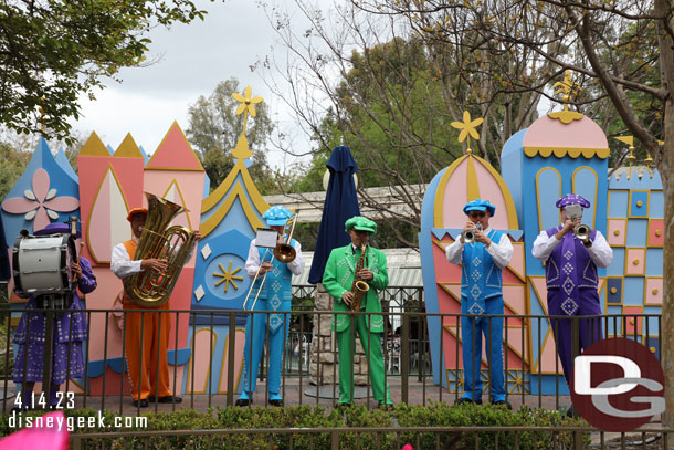 The Pearly Band performing in the small world mall area.