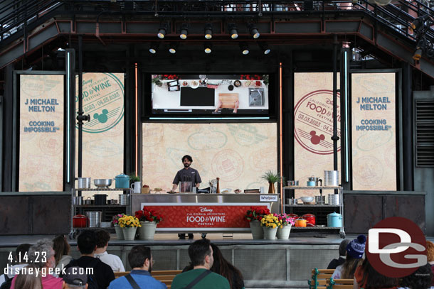 A cooking demonstration was going on when I walked by.