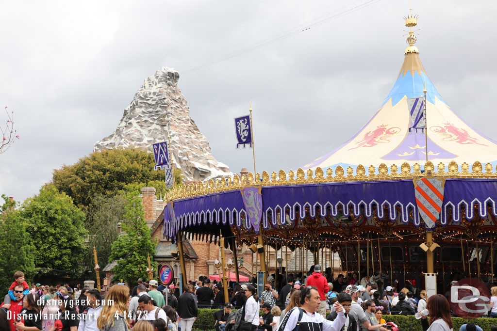 The queue canopy has not returned yet.