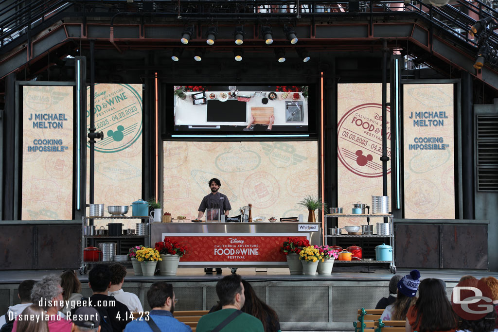 A cooking demonstration was going on when I walked by.