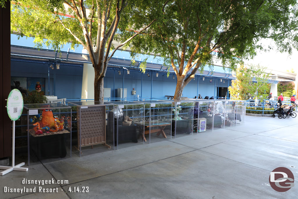 This year the Environmental Art Challenge Finalists are on display in Hollywood Land along the exit path from PhilharMagic near the Super Store.  This leads to more food traffic but is an out of the way location if you do not happen to visit the theater.