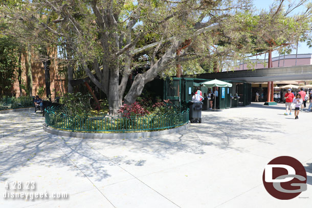 A look toward the Monorail station at the area that was redone recently.