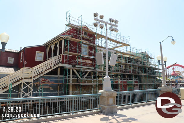 First stop Pacific Wharf to check in on the San Fransokyo Square project.