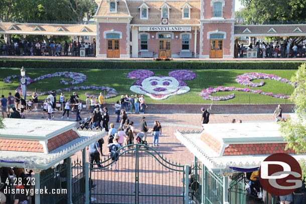 Passing by the entrance of Disneyland