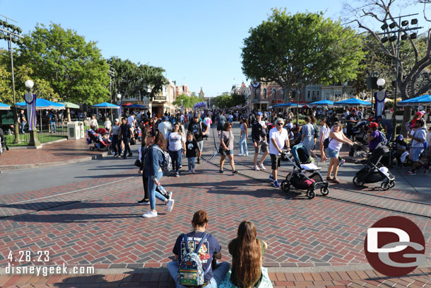 5:16pm - Guests ready for the 6:30pm Magic Happens Parade