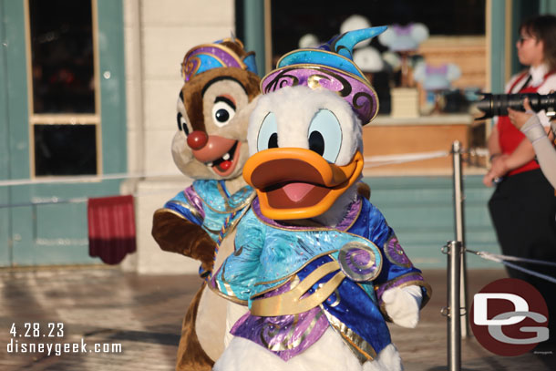 Donald Duck with Dale in the background