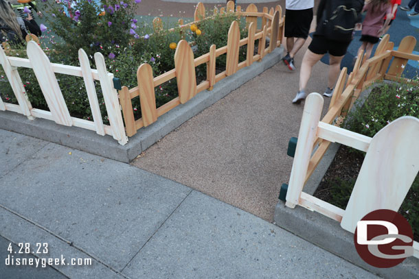 The gate to enter Goofy's yard near Donald's boat has been removed (think it was gone last visit too but too busy to get a picture)