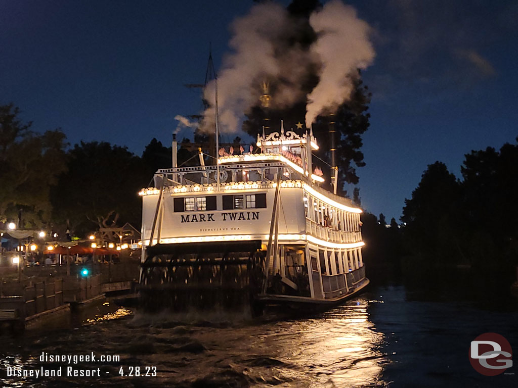 The Mark Twain was conducting night cruises though.