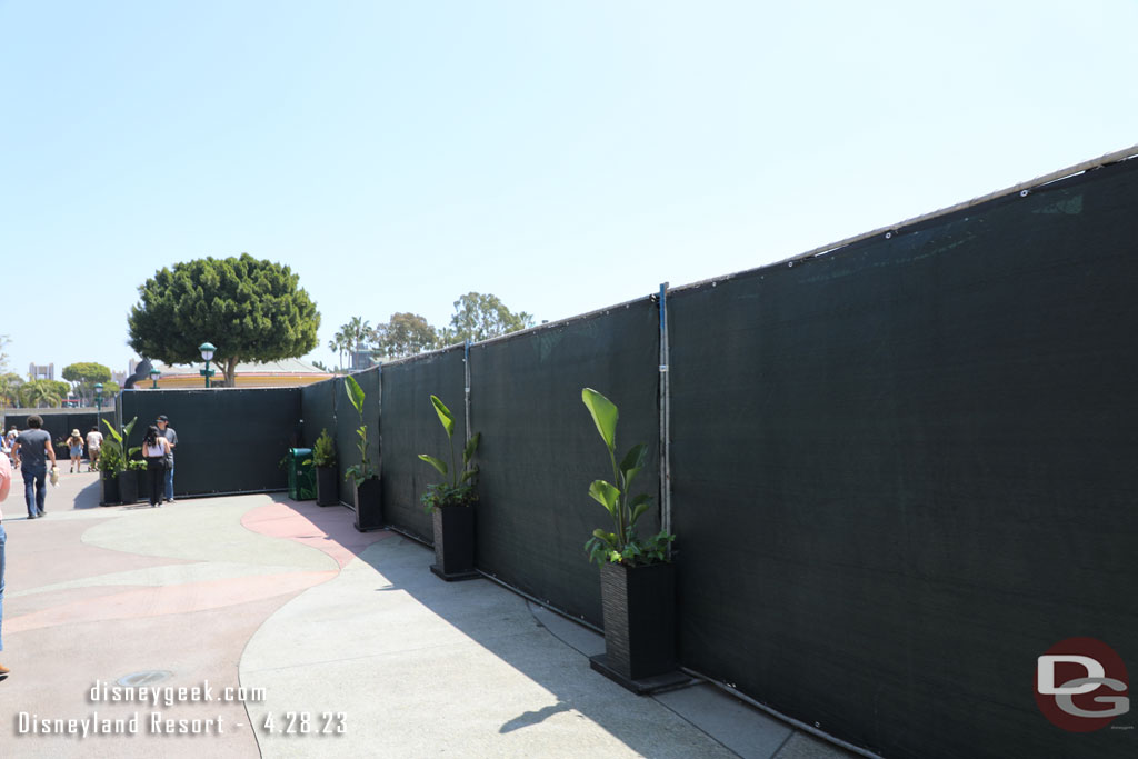 Once through security the barriers have been moved out and are just fences now vs walls.