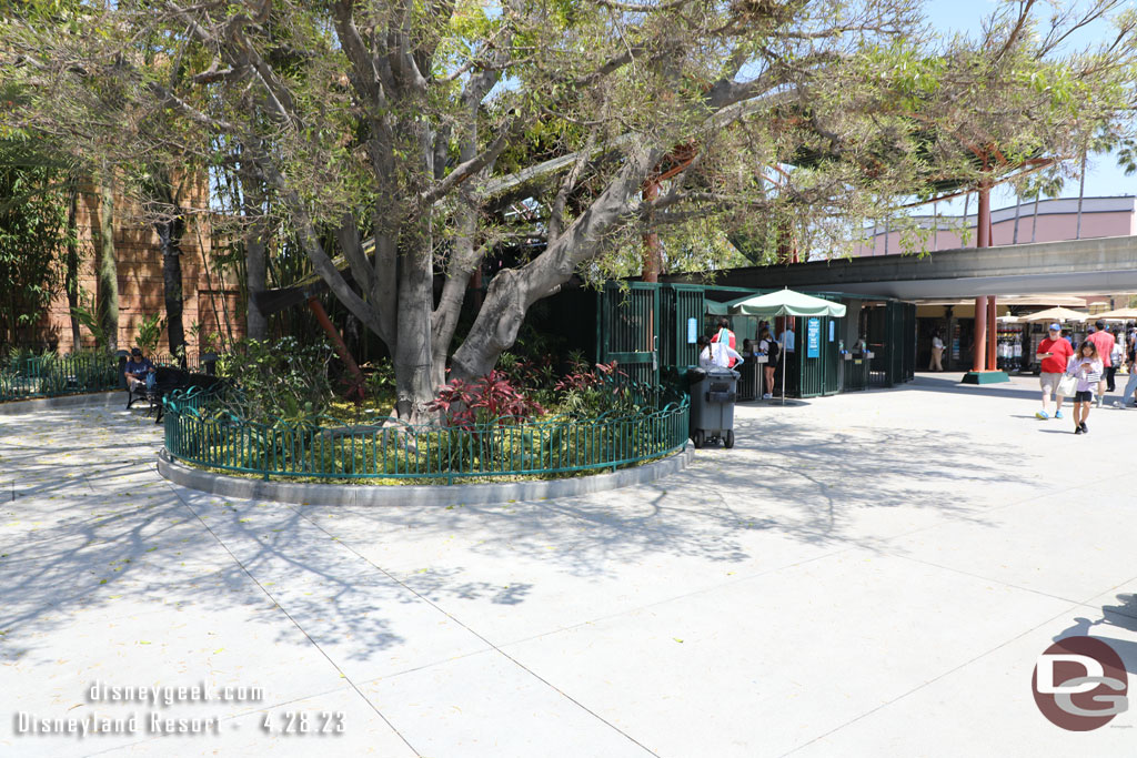 A look toward the Monorail station at the area that was redone recently.