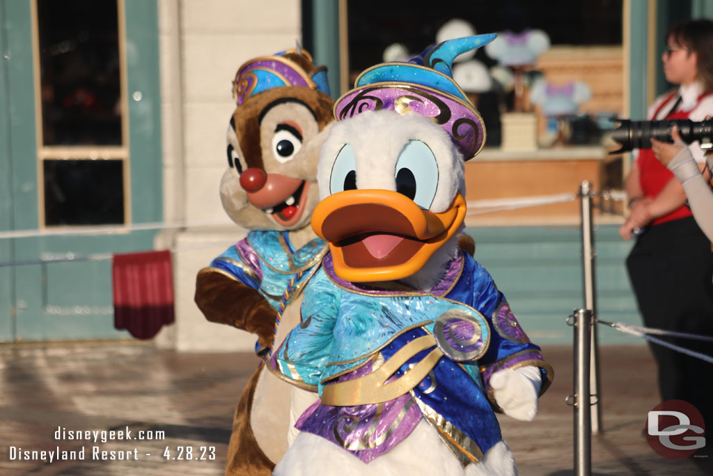 Donald Duck with Dale in the background