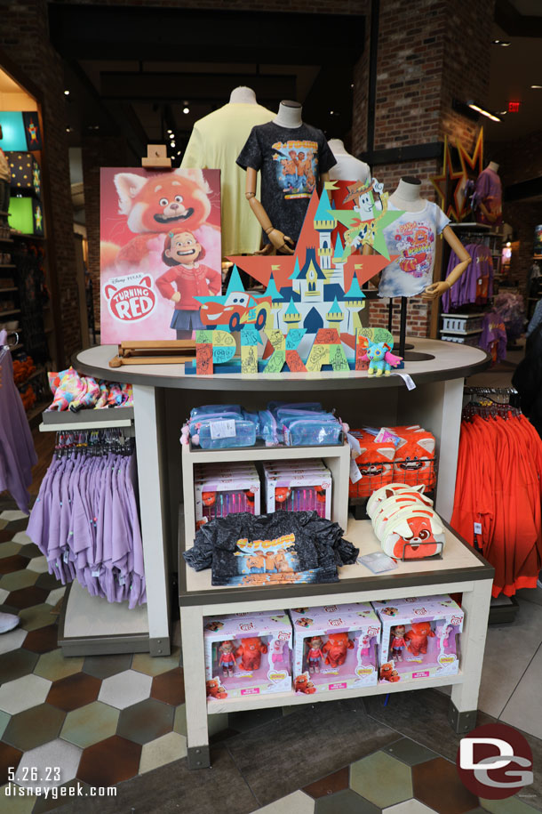 Walked through World of Disney. Here is a look at some of the merchandise displays.