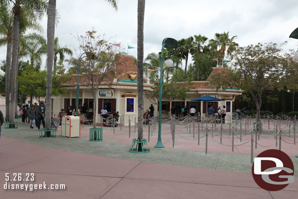 No waits at the ticket booths this afternoon.