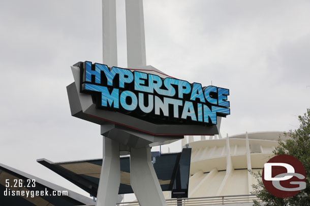 Hyperspace Mountain returned earlier this month for a limited run.