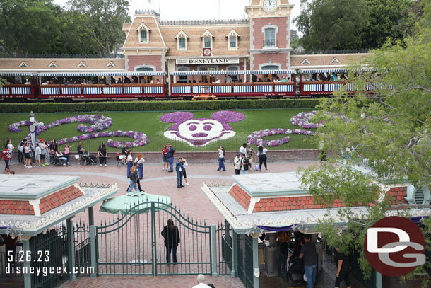 Passing by the entrance to Disneyland