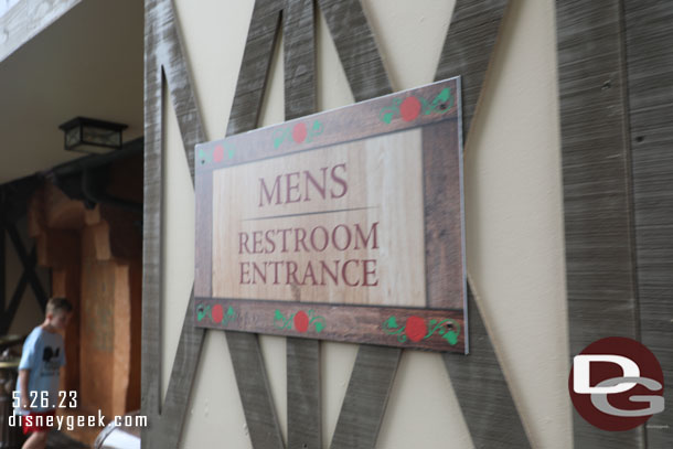 The restrooms and restaurant are both still open during the work.