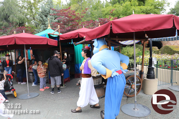 Genie caught up to him and was keeping an eye on him.