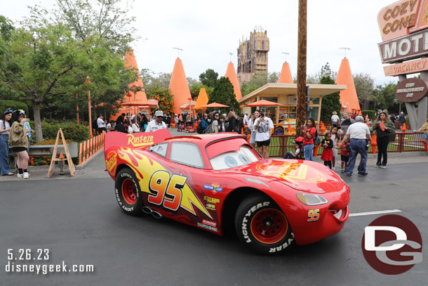 Lightning McQueen turning onto Route 66