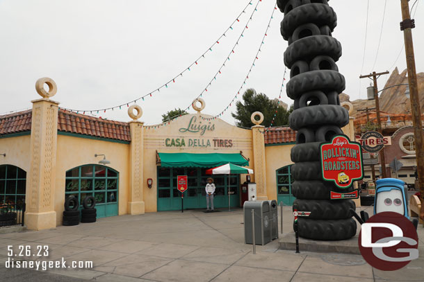 Passing through Cars Land, Lugis's was down.