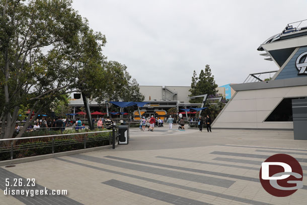 Avengers Campus, the truck that is usually on the right is gone again.