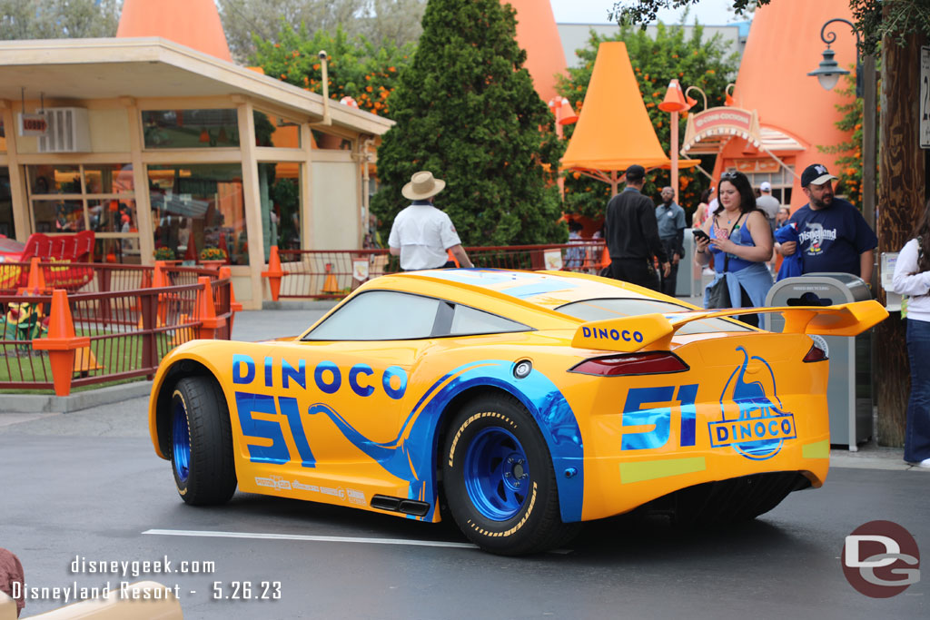 Cruz arriving at the Cozy Cone