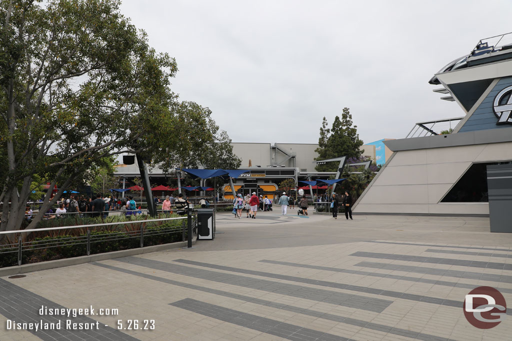 Avengers Campus, the truck that is usually on the right is gone again.