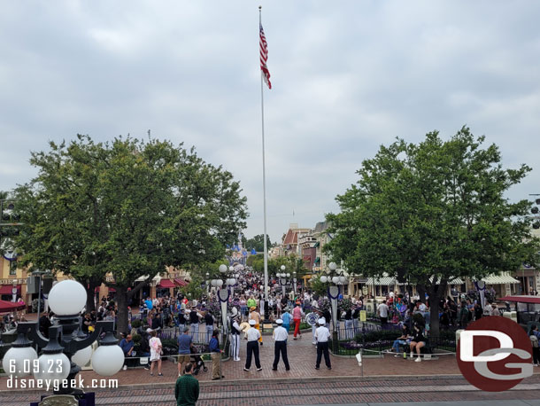 In Town Square for the Nightly Flag Retreat