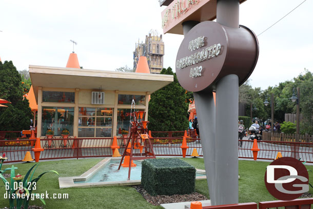 A box near the Cozy Cone fountain stood out