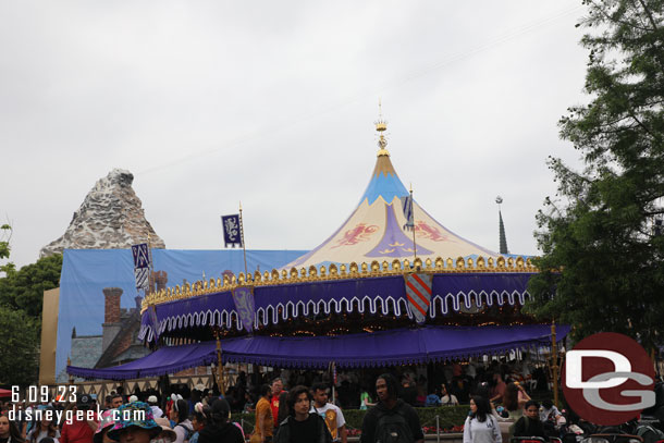 The other side of Fantasyland has scaffolding and scrims up too now with three attractions closed.