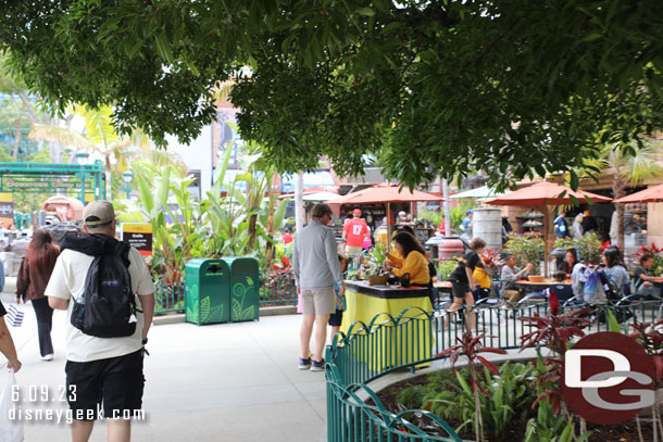 An arts and crafts area set up near the Monorail Station