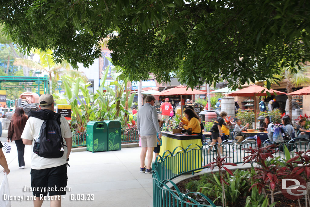 An arts and crafts area set up near the Monorail Station