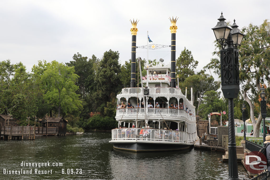 The Mark Twain was back in operation, but the top deck was off limits again.