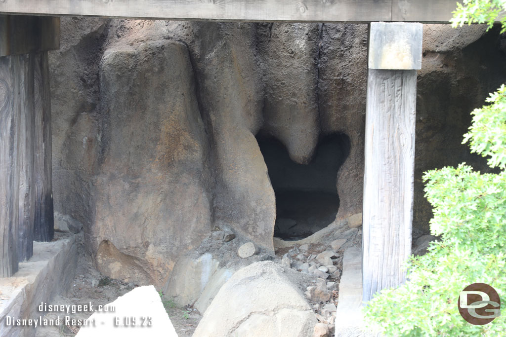 The hidden Mickey along the Rivers of America.