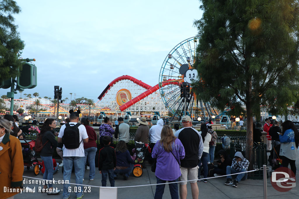 Guests filling in the stand by areas