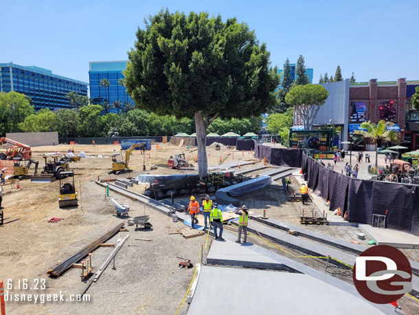 More concrete has been poured since last week.