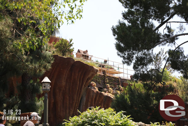 More scaffolding is up as work on Tiana's Bayou Adventure gets underway.