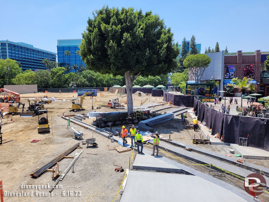 More concrete has been poured since last week.