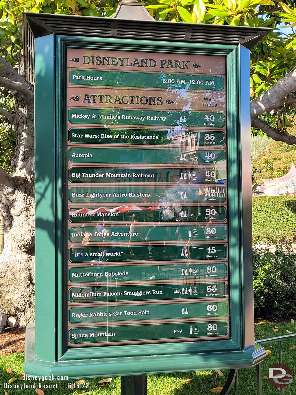 5:46pm - Disneyland wait times