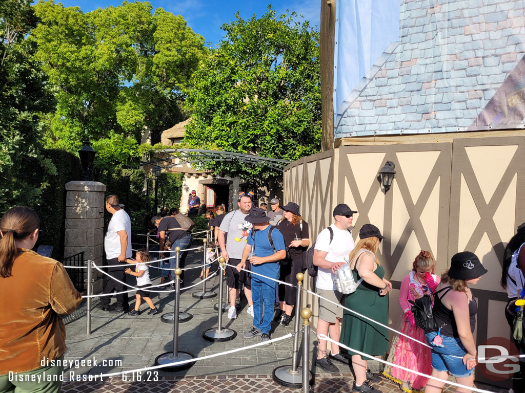 The queue for Mr. Toad